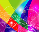 colored pink blue green free vector